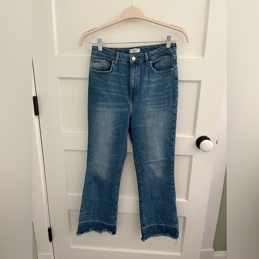 Forever 21 Cropped Flare Denim
